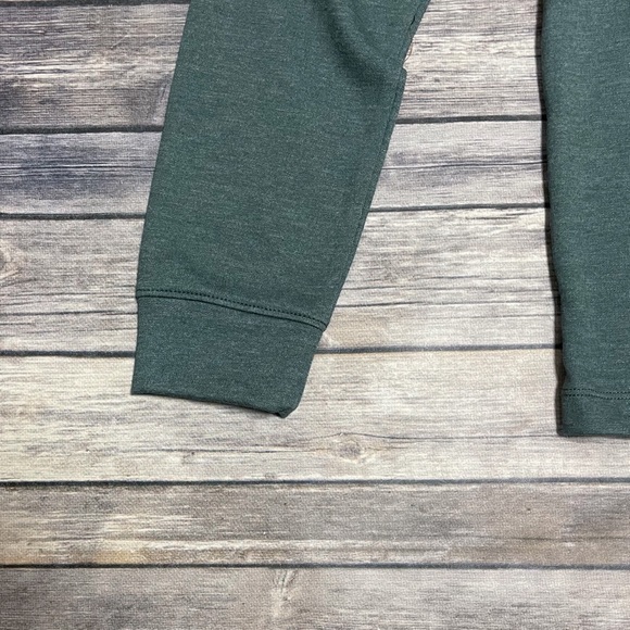 Gap Factory Heather Viridian Green Mens Henley NWT Small Midweight 3 Button - Picture 5 of 9